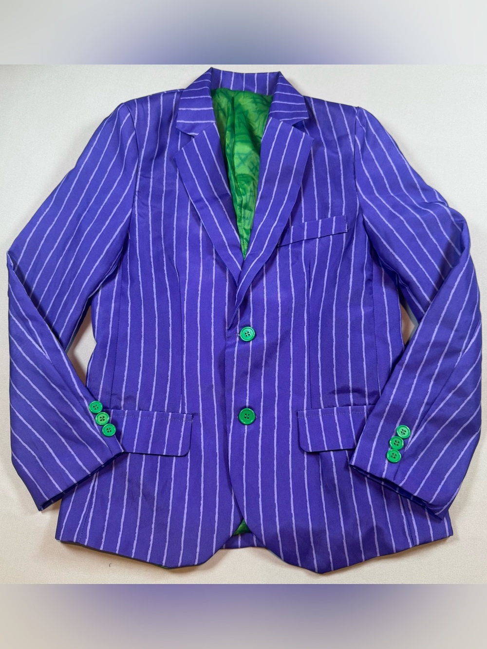 Spirit Halloween DC Joker Costume Purple Blazer Suit Jacket ONLY Child Sz Large